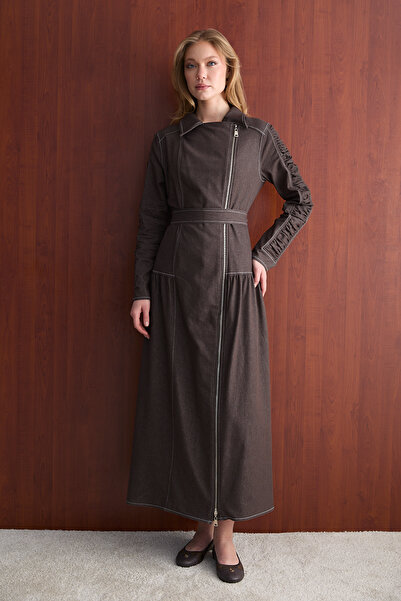 Melike Tatar Φόρεμα με φερμουάρ Τζιν 32-2763