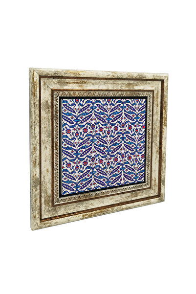 Sadrazam Iznik Tile Pattern (Rüstem Pasha Mosque) B Printed Natural Stone Pai...