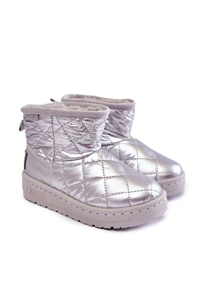 Big Star Shoes Children's Warm Snow Boots Big Star KK374241 Silver 30