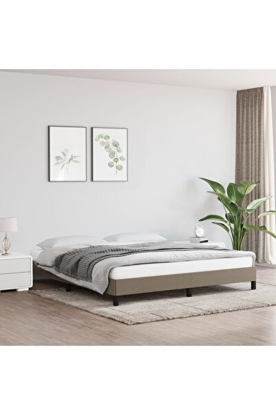 Concept Σκελετός κρεβατιού, γκρι-μπεζ, 160 x 200 cm, ύφασμα