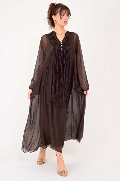 Park Moda 7513 COSTELLO ΜΑΚΡΥ ΦΟΡΕΜΑ ΜΕ ΒΟΛΑΝΑΚΙΑ ΚΑΙ ΛΕΠΤΟΜΕΡΕΙΕΣ Μετάξι