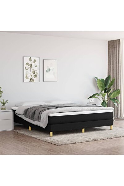 Concept Cadru de pat box spring, negru, 160x200 cm, textil