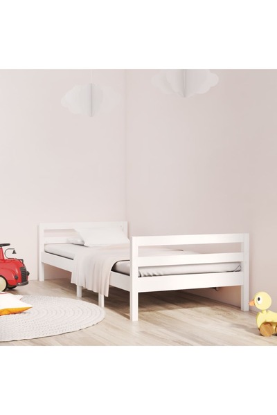 Concept Σκελετός κρεβατιού, λευκό, 90x200 cm, μασίφ ξύλο πεύκου