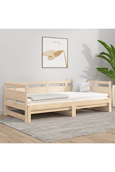 Concept Pat de zi extensibil, 2x(90x200) cm, lemn masiv de pin