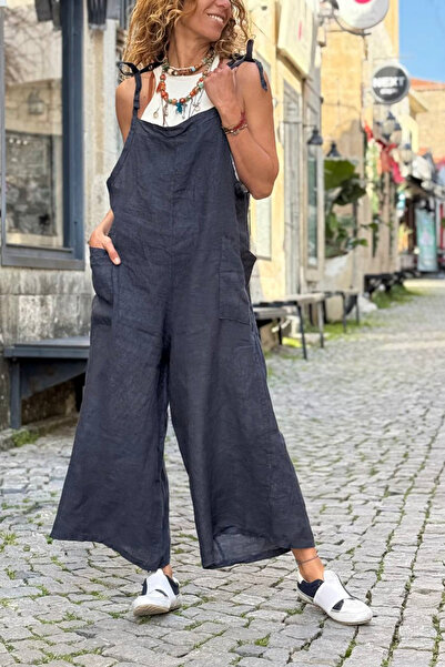 Güneşkızı Ιταλική ολόσωμη φόρμα ανθρακί με λουράκι ώμου B Με δέσιμο και λουρά...