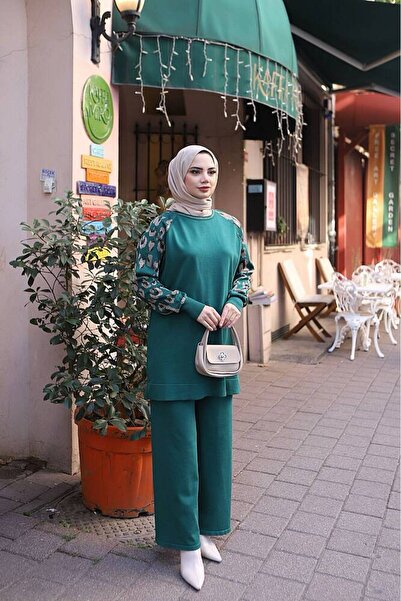 MODAMÜNASİP Leopard Patterned Mercerized Suit