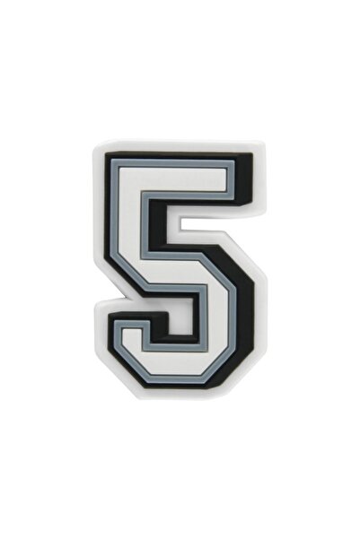 Crocs Jibbitz Ασπρόμαυρο Αριθμός 5