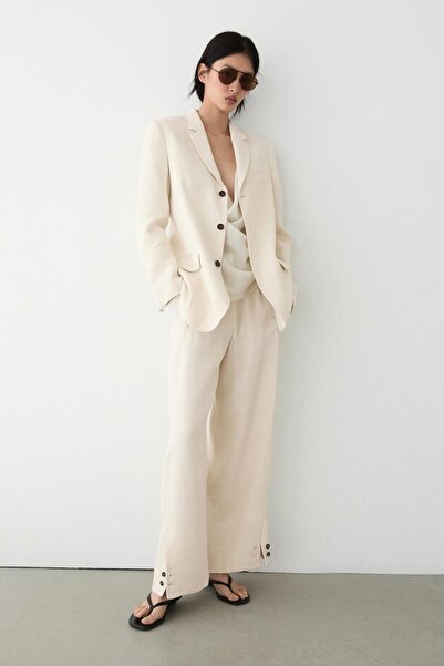 Massimo Dutti Keten takım blazer