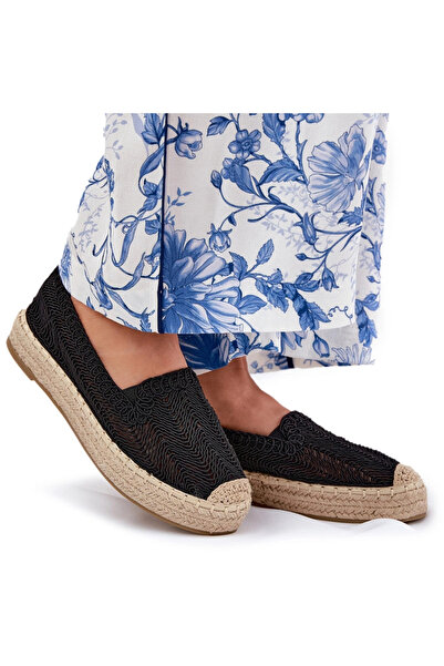 Vinceza Ladies Platform Espadrilles 17392 Black 37