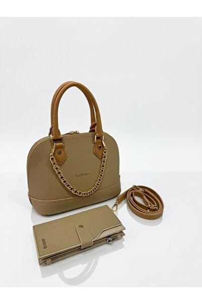 Just Polo Women's Chain Detail Stylish Handbag & Shoulder Bag and Wallet Set ...