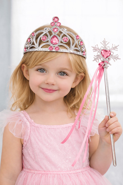 TAKIŞTIR Set Coroană/Baghetă de culoare roz