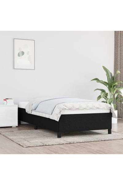 Concept Cadru de pat, negru, 80x200 cm, material textil