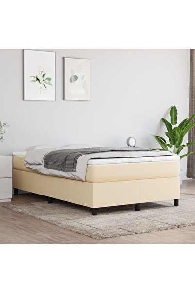Concept Cadru de pat box spring, crem, 120x200 cm, textil