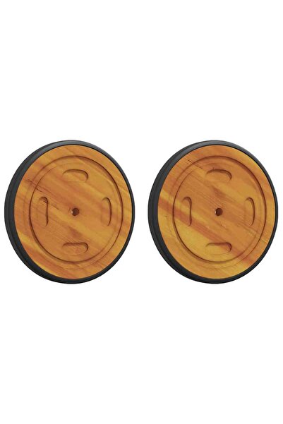 vidaxl Space Wheels with wheel 2 pcs Brown 20.5 x 20.5 x 2 cm