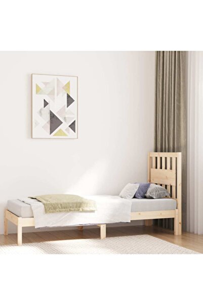 Concept Σκελετός κρεβατιού Μικρό Μονό 2FT6, 75x190 εκ., μασίφ ξύλο πεύκου