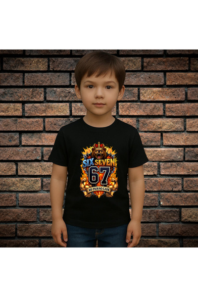 CXO Craft Tricou Pentru Copii Cu Imprimeu, SIX SEVEN, Bumbac