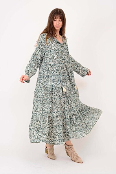 Park Moda An10504 Marin Button Detail Flywheel Dress