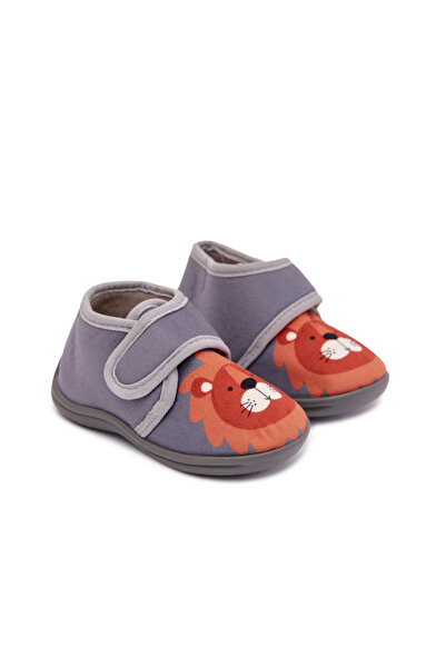 BOTO Children's slippers with velcro grey Katline 24