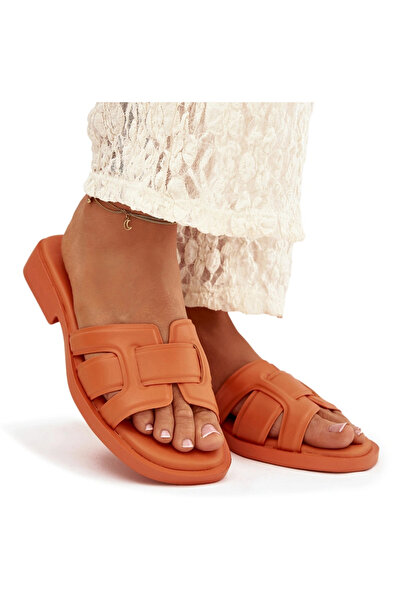 BOTO Womens Flat Heel Orange Slippers Lorania 37