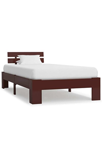 Concept Cadru de pat, maro închis, 100 x 200 cm, lemn masiv de pin