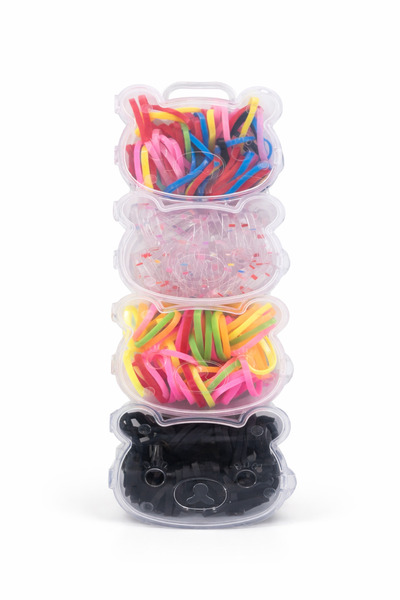 Laria Multi-Colored Baby Kids Rubber Hair Clips 180 Pieces