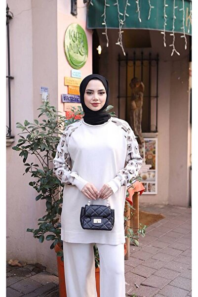 MODAMÜNASİP طقم ميرسيريزد بنقشة الفهد