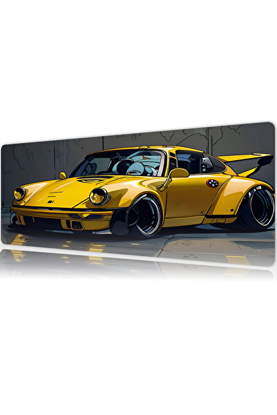 urzuva Araba Modelleri Golden Outlaw Drive Gaming Oyuncu XL Mouse Pad Mousepa...
