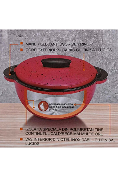 dealshopromania Caserolă termic de 3,35 l cu capac, se menține cald/rece 4–7 ...