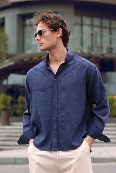 aziso Men's Oversized Cut Shirt