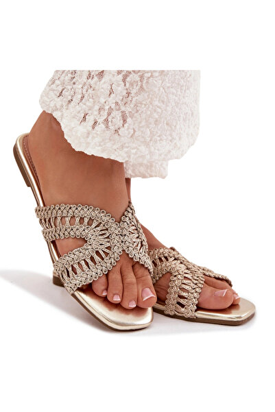 BOTO Papuci plati aurii pentru femei Fariella 36