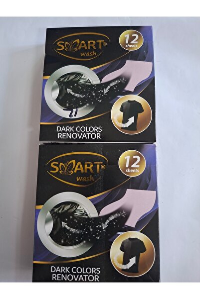 Smart wash 2 Seturi x 12 servetele pentru spalarea tesaturilor inchise si negre,