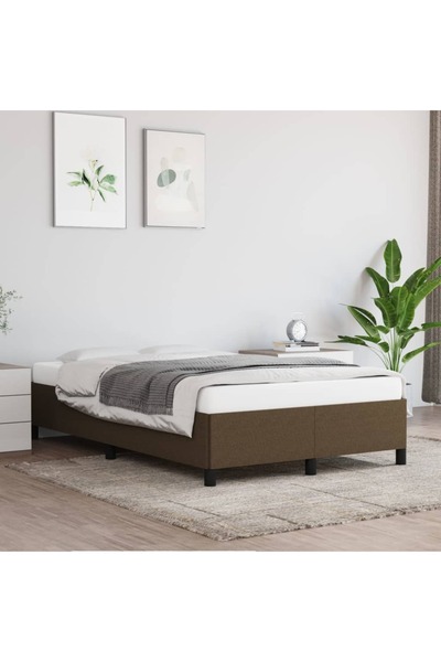 Concept Cadru de pat, maro închis, 120x200 cm, material textil