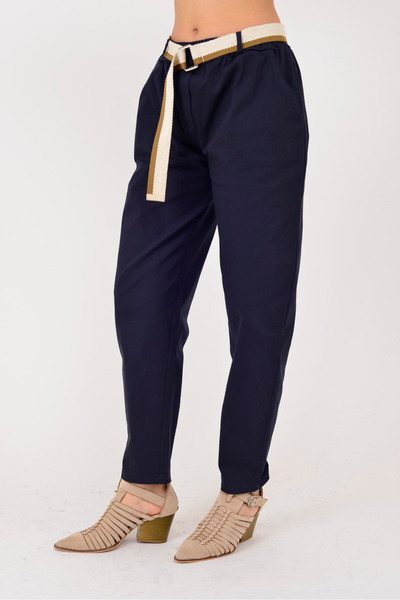 Park Moda 242979 Belt Detailed Gabardine Pants