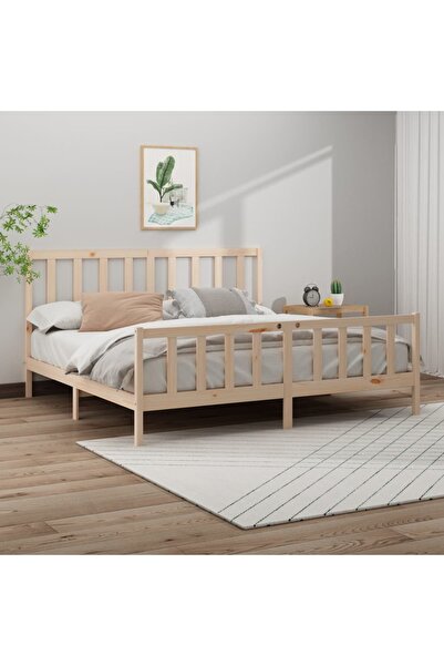 Concept Σκελετός κρεβατιού, 200x200 εκ., μασίφ ξύλο πεύκου
