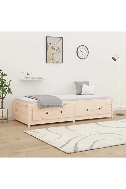 Concept Pat de zi Small Single 2FT6, 75x190 cm, lemn masiv pin