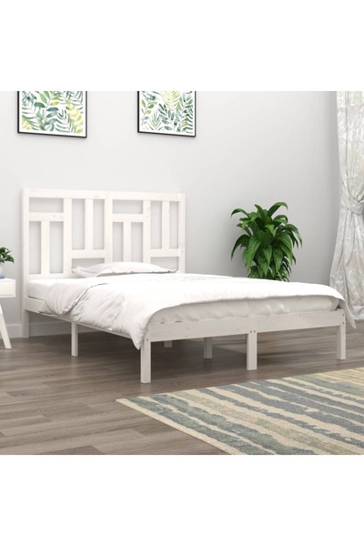 Concept Σκελετός κρεβατιού, λευκό, 120x200 cm, μασίφ ξύλο πεύκου