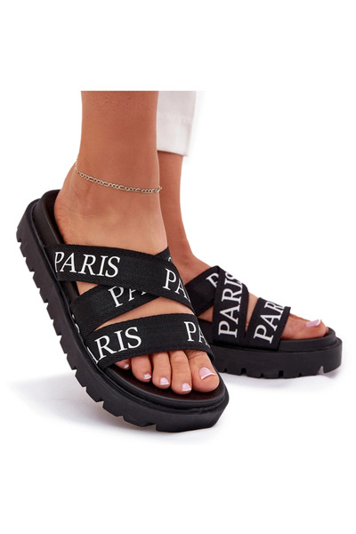 BOTO Women's sandals with fabric straps Paris on platform black Celinea 36