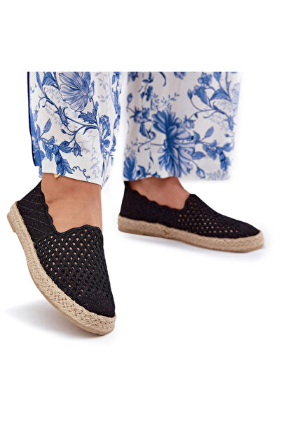 Vinceza Women Espadrilles With Braiding 13625 Black 38