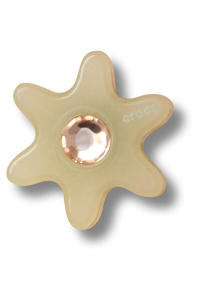 Crocs Λουλούδι Jibbitz Tan με Gem