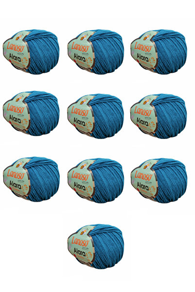 Lanoso Alara Cotton Yarn Pachet de 10 bucăți 50 gr 140 m Bumbac și Acrilic (9...