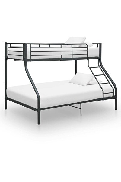 Concept Σκελετός κουκέτας, μαύρος, 140 x 200/90 x 200 cm, μεταλλικός