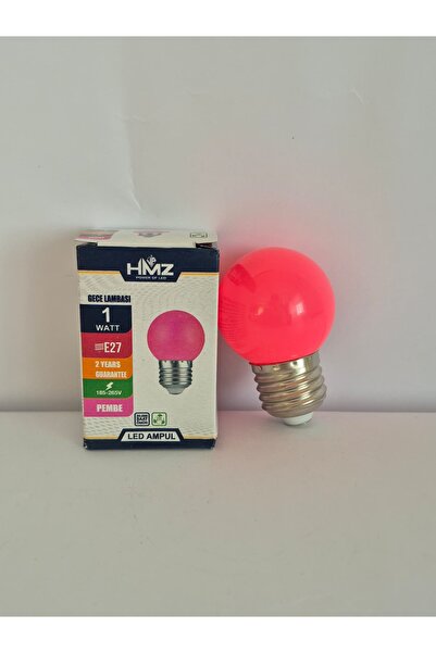 HMZ Renkli Dekoratif LED Ampul Gece Lambası (Mor, Pembe, Yeşil, Turuncu)