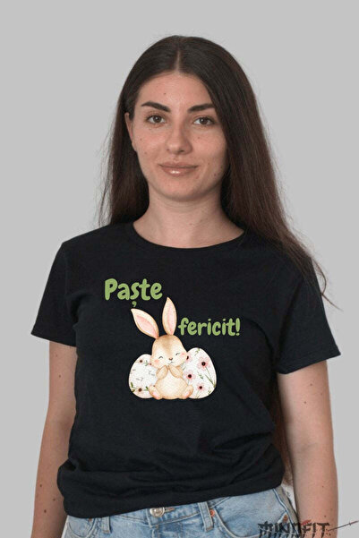 GILDAN Tricou Paste Fericit Iepuras Rezemat De Ouale Cu Flori