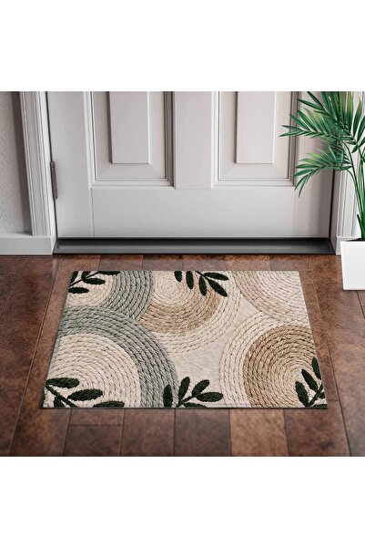 menesahome Wicker Look Round Geometric Patterned Bohemian Style Decorative Do...