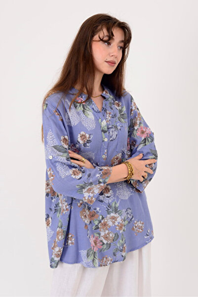 Park Moda 15455F-63 Flower Pattern Shirt