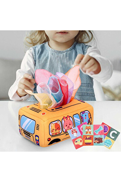 MC Micostore Αισθητηριακό παιχνίδι για μωρά, κουτί με χαρτομάντιλα Montessori...