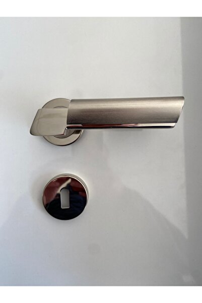 Sofuoğlu Linda Yuvarlak Rozetli Oda Kapı Kolu Çift Renk Nikel/Saten