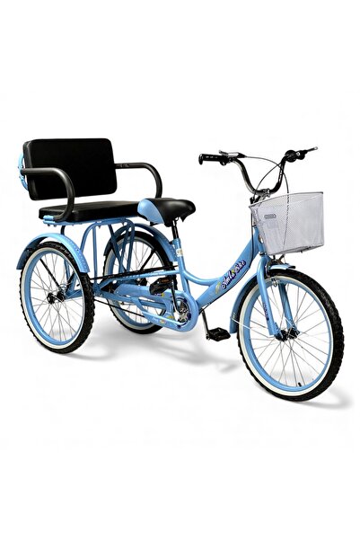 ALBADER 20 Inch Kids Tricycle with Rear Passenger Seat, Three Wheel Bicycle w...