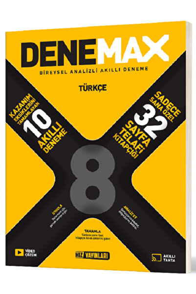 Efsane Yayınları 8.Sınıf Hız Yayınları Denemax Türkçe 10 Lu Akıllı Deneme / S...