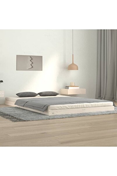 Concept Σκελετός κρεβατιού, λευκό, 120x200 cm, μασίφ ξύλο πεύκου